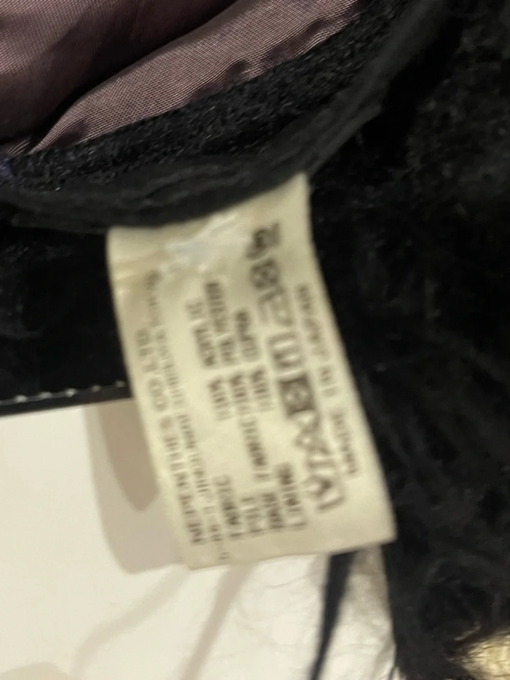 Needles Brand Faux Fur Bucket Hat Sz LG Purple and Black NWOT
